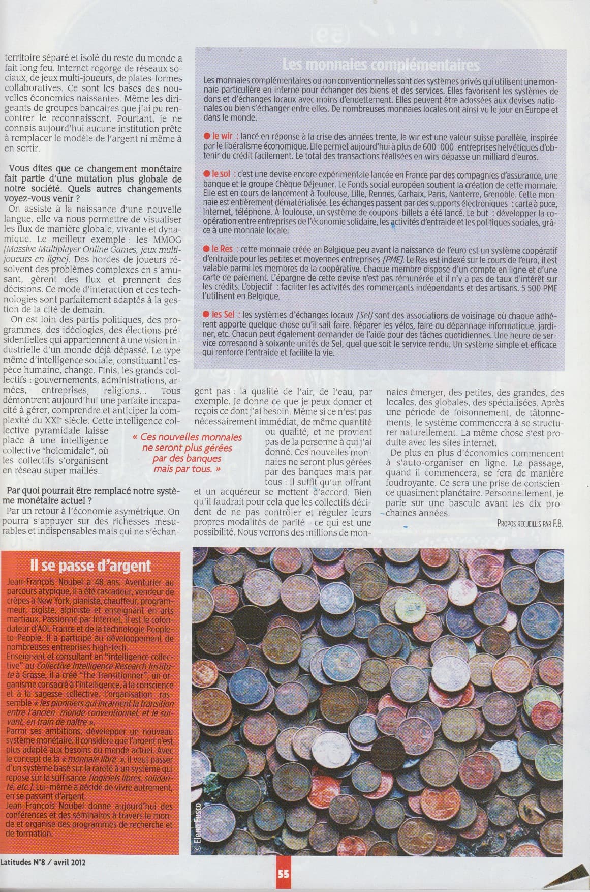 La société post-monétaire de Jean-François Noubel