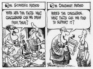 Scientific method vs creationist method