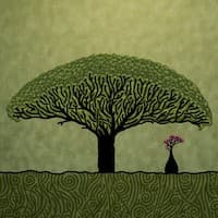 Big tree covering small tree