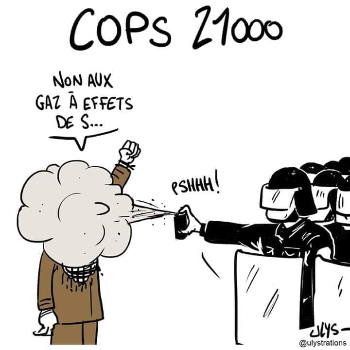 Non aux gaz à effet de serre - cartoon