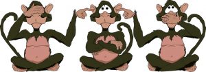 3 unwise monkeys