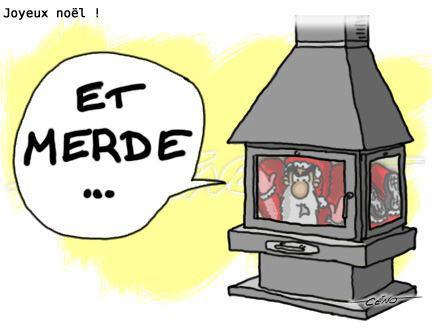 Père-Noël bloqué dans un insert
