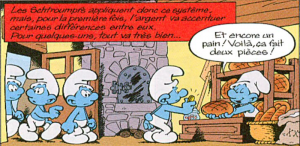 Schtroumpf financier, vente de pain